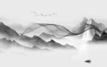 线条简约高端山水 tif分层