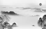 现代简约高端山水 tif分层