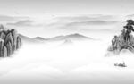 背景墙极简灰色墙画 tif分层