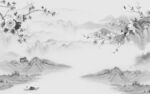 新品极简灰色墙画 tif分层