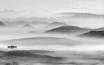 新款 灰色山水背景 tif分层
