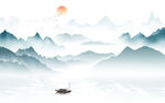 高雅高清现代山水 TIF分层