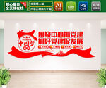 围绕中心抓党建 文化墙