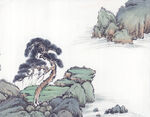 现代山水画 水墨画