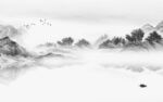 中国风高端客厅山水 TIf分层