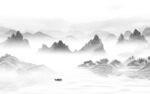 中式高清灰色山水 TIf分层