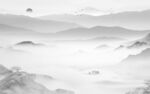 高雅高清灰色山水 TIf分层