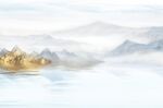 简约现代客厅山水背景墙