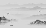 高端墙画灰色山水 TiF分层