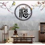 新中式花鸟复古装饰画