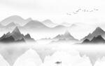高雅中式现代山水 Tif分层