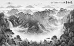 国画中式最新山水 Tif分层