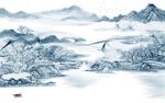 背景墙新款高雅山水 TIf分层