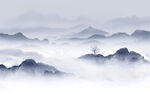 意境高端背景墙画 Tif分层