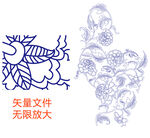 线条花卉