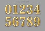 金属数字效果图
