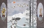新中式背景墙 