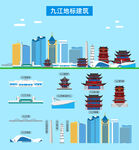 九江地标建筑剪影