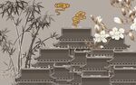 新中式背景墙 