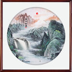 旭日东升 国画山水 江山如画