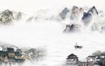 国画 风景中式山水 TIf分层