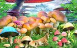 蘑菇梦幻背景墙