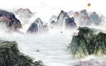 现代高档新款山水 Tif分层
