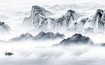 中国风简约意境山水 TIf分层
