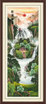 聚宝盆山水画 