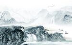 高档客厅风景山水 TIf分层