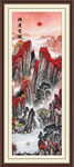 竖幅山水画国画山水画