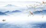 现代 背景墙新山水 Tif分层