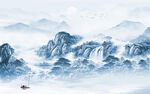 高雅高端背景山水 TIf分层
