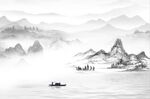 山水背景墙