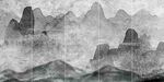 大厅水墨山形