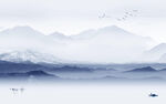 高清 简约客厅山水 Tif分层