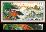 岁寒三友图国画松竹梅背景墙