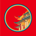 插画 国潮 建筑 鹤