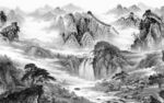 人气灰色新山水画 TIf分层