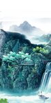 中国风大气玄关山水 Tif分层