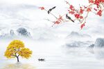 新中式背景墙