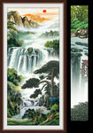 迎客松山水画