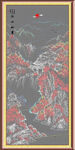 竖幅山水画