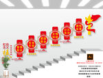 核心价值观楼梯文化墙