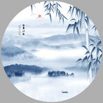 意境水墨山水风景画