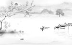 客厅 灰色背景山水 tif分层