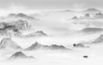 最新灰色大气山水 Tif分层