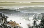 中国风新款简约山水 Tif分层