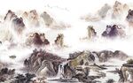 国画电视背景山水 TIf分层