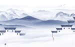 徽派中式山水墙画 TIf分层